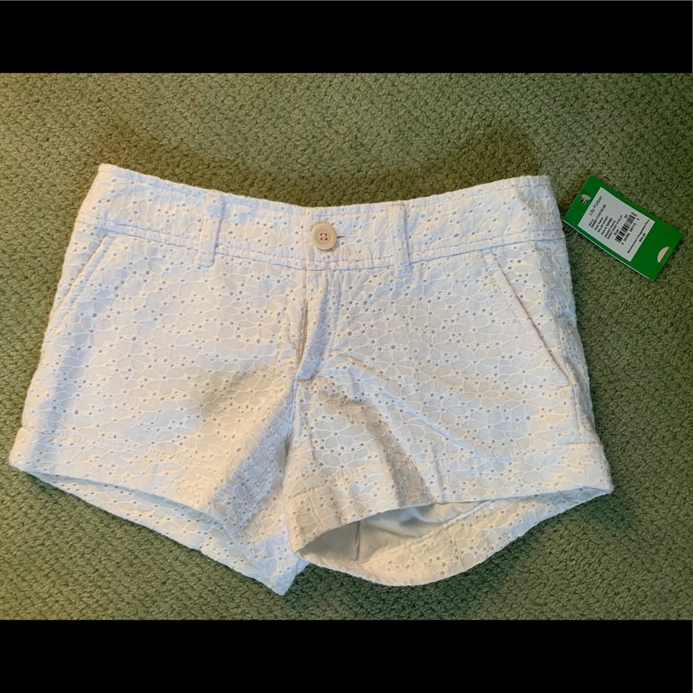 NWT Lily Pulitzer White eyelet shorts